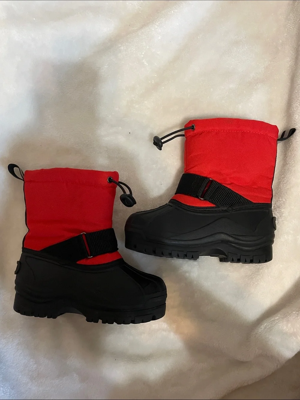 Kids Waterproof Winter Boots - Red & Black